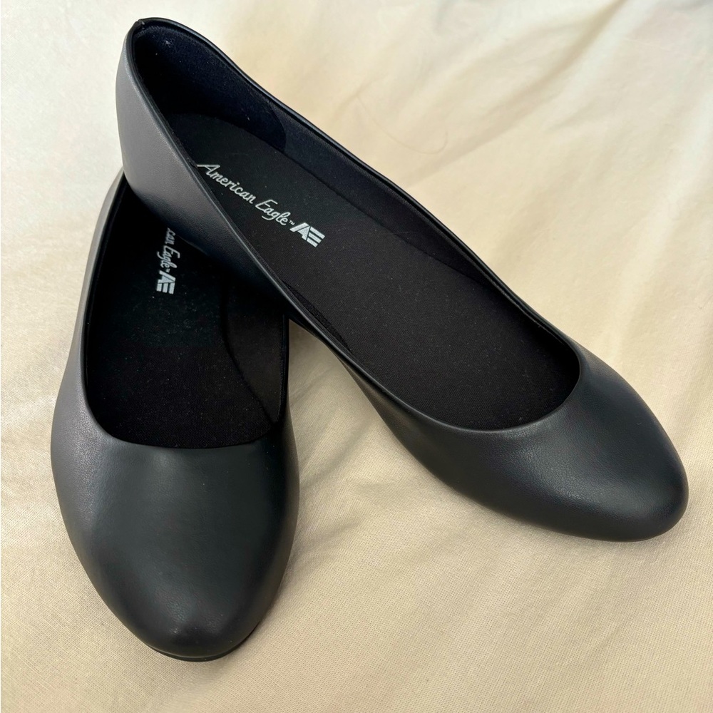 American Eagle Black Ballet Flats Size 9 - 2 pairs for list price!!